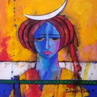 Zohaib Rind, 12 x 12 Inch, Acrylic on Canvas, Figurative Painting, AC-ZR-117